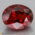 Natural Spessartite garnet 5.28 Carats Coke Red  Oval 11x9 mm Loose Gemstone - Image 1
