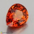 Natural Spessartite garnet 2.24 Carats Mandarin Orange Pear 8x7 mm Loose Gemstone - Image 4
