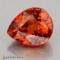 Natural Spessartite garnet 2.24 Carats Mandarin Orange Pear 8x7 mm Loose Gemstone - Image 1