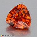 Natural Spessartite garnet 1.22 Carats Mandarin Orange Trilliant  6x6 mm Loose Gemstone - Image 2