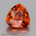 Natural Spessartite garnet 1.22 Carats Mandarin Orange Trilliant  6x6 mm Loose Gemstone - Image 1