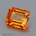 Natural Spessartite garnet 1.07 Carats Fanta Orange Emerald Cut 6x5 mm Loose Gemstone - Image 2