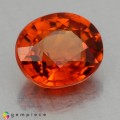 Natural Spessartite garnet 1.60 Carats Vivid Orange Oval 7x6 mm Loose Gemstone - Image 4