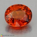 Natural Spessartite garnet 1.60 Carats Vivid Orange Oval 7x6 mm Loose Gemstone - Image 1