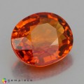 Natural Spessartite garnet 2.04 Carats Fire Orange Oval 8x7 mm Loose Gemstone - Image 4