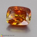 Natural Sphalerite 9.36 Carats Fanta Orange with Play of Colors Cushion 13x10 mm Loose Gemstone - Image 2