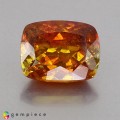 Natural Sphalerite 9.36 Carats Fanta Orange with Play of Colors Cushion 13x10 mm Loose Gemstone - Image 1