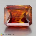 Natural Sphalerite 55.91 Carats Fire Orange Emerald Cut 24x19 mm Loose Gemstone - Image 2