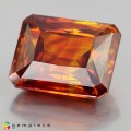 Natural Sphalerite 55.91 Carats Fire Orange Emerald Cut 24x19 mm Loose Gemstone - Image 3