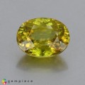 Natural Sphene 3.10 Carats Greenish Yellow Oval 10x8 mm Loose Gemstone - Image 1