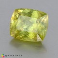Natural Sphene 4.13 Carats Greenish Yellow Cushion 10x9 mm Loose Gemstone - Image 2