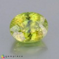 Natural Sphene 4.94 Carats Yellowish Green Oval 11x9 mm Loose Gemstone - Image 1