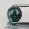 Natural Tourmaline cats eye 3.49 Carats Blue Oval Cabochon 8x8 mm Loose Gemstone - Image 1