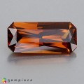 Natural Zircon 4.30 Carats Honey Orange Emerald Cut 13x6 mm Loose Gemstone - Image 1