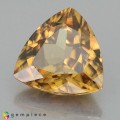 Natural Zircon 5.46 Carats Champagne Trilliant  11x11 mm Loose Gemstone - Image 2