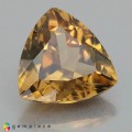 Natural Zircon 5.46 Carats Champagne Trilliant  11x11 mm Loose Gemstone - Image 5