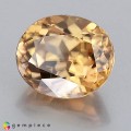 Natural Zircon 7.71 Carats Champagne Yellow Oval 11x10 mm Loose Gemstone - Image 3