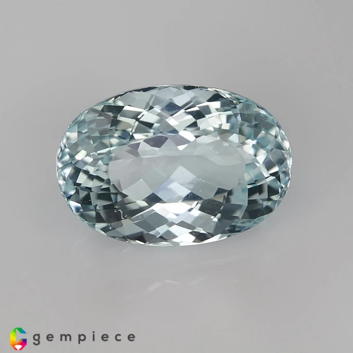 Light Ice Blue Natural Aquamarine Oval 9.31Cts Buy natural aquamarine Gemstone Online