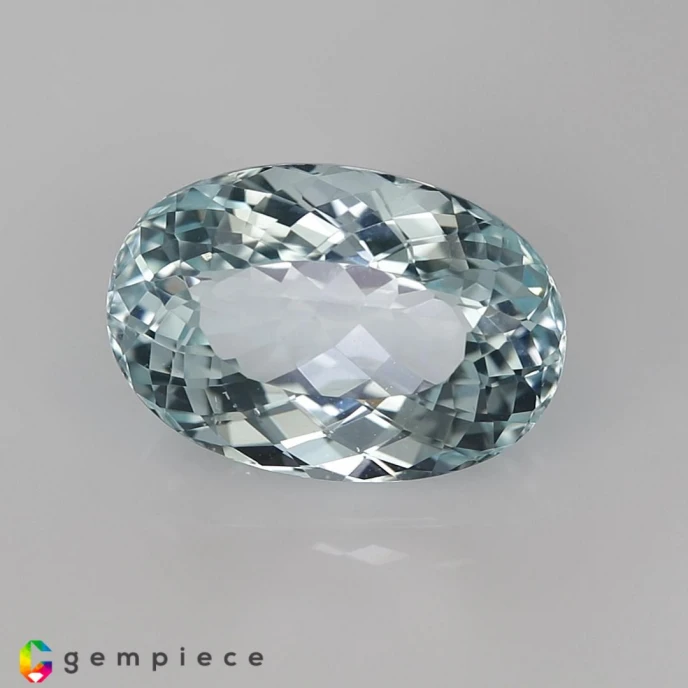 Light Ice Blue Natural Aquamarine Oval 9.31Cts Buy natural aquamarine Gemstone Online