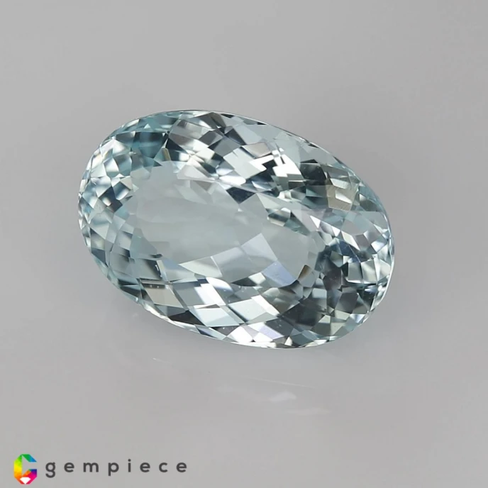 Light Ice Blue Natural Aquamarine Oval 9.31Cts Buy natural aquamarine Gemstone Online