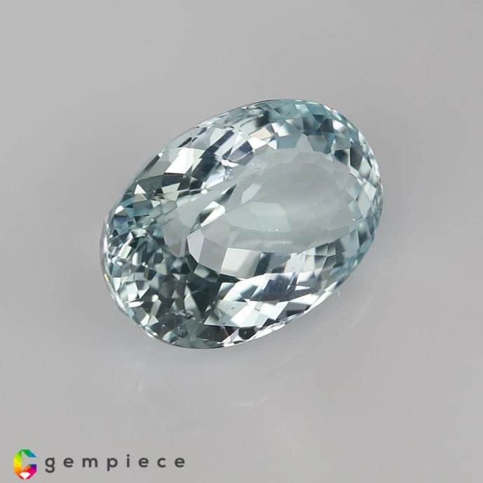 Light Ice Blue Natural Aquamarine Oval 9.31Cts Buy natural aquamarine Gemstone Online