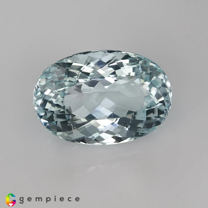 Light Ice Blue Natural Aquamarine Oval 9.31Cts Buy natural aquamarine Gemstone Online